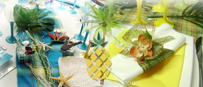 Decoration mariage thème madras: décorations mariage antillais madras